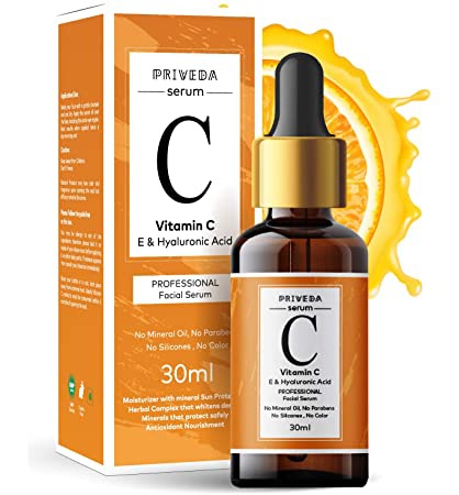 Priveda Vitamin C 20% + Vitamin E & Hyaluronic Acid Professional Face Serum