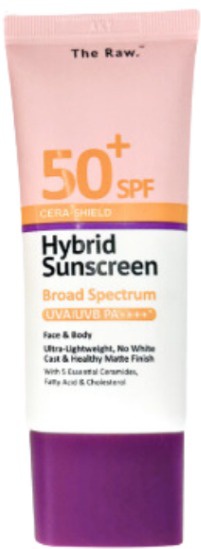 The Raw. Cera-shield Hybrid Sunscreen SPF 50+ PA++++