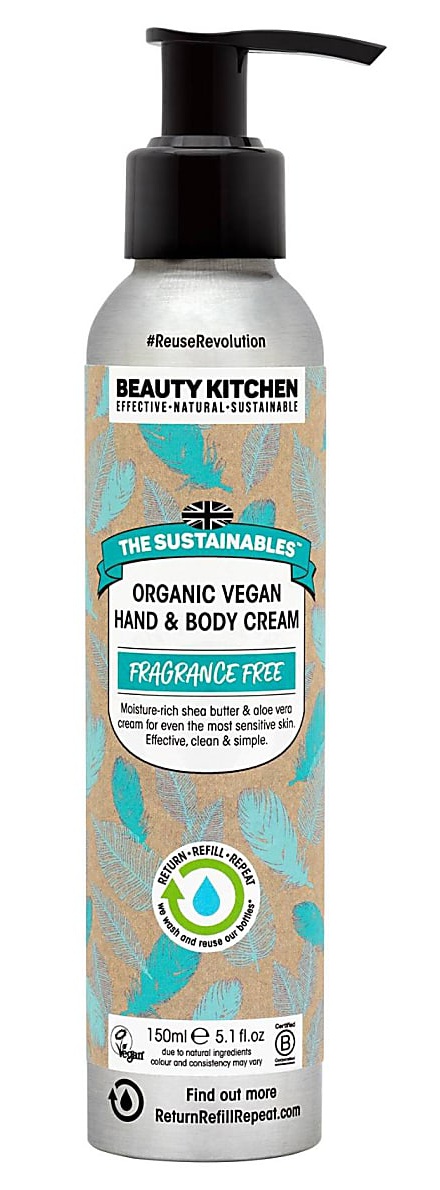 Beauty Kitchen Organic Vegan Hand And Body Cream - Fragrance Free