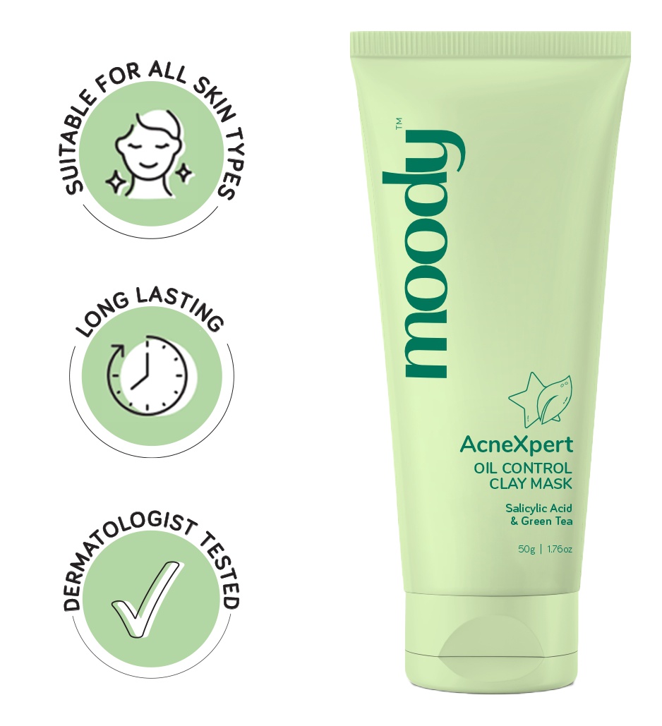 Moody Acnexpert Oil Control Clay Mask With Salicylic Acid & Green Tea