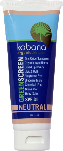 Kabana Organic Skincare Green Screen® Organic Sunscreen SPF 31 Tinted – Neutral – Soy Free