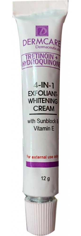 Dermcare 4-i-n1 Exfoliant- Whitening Cream With Built-in Sunblock & Vitamin E