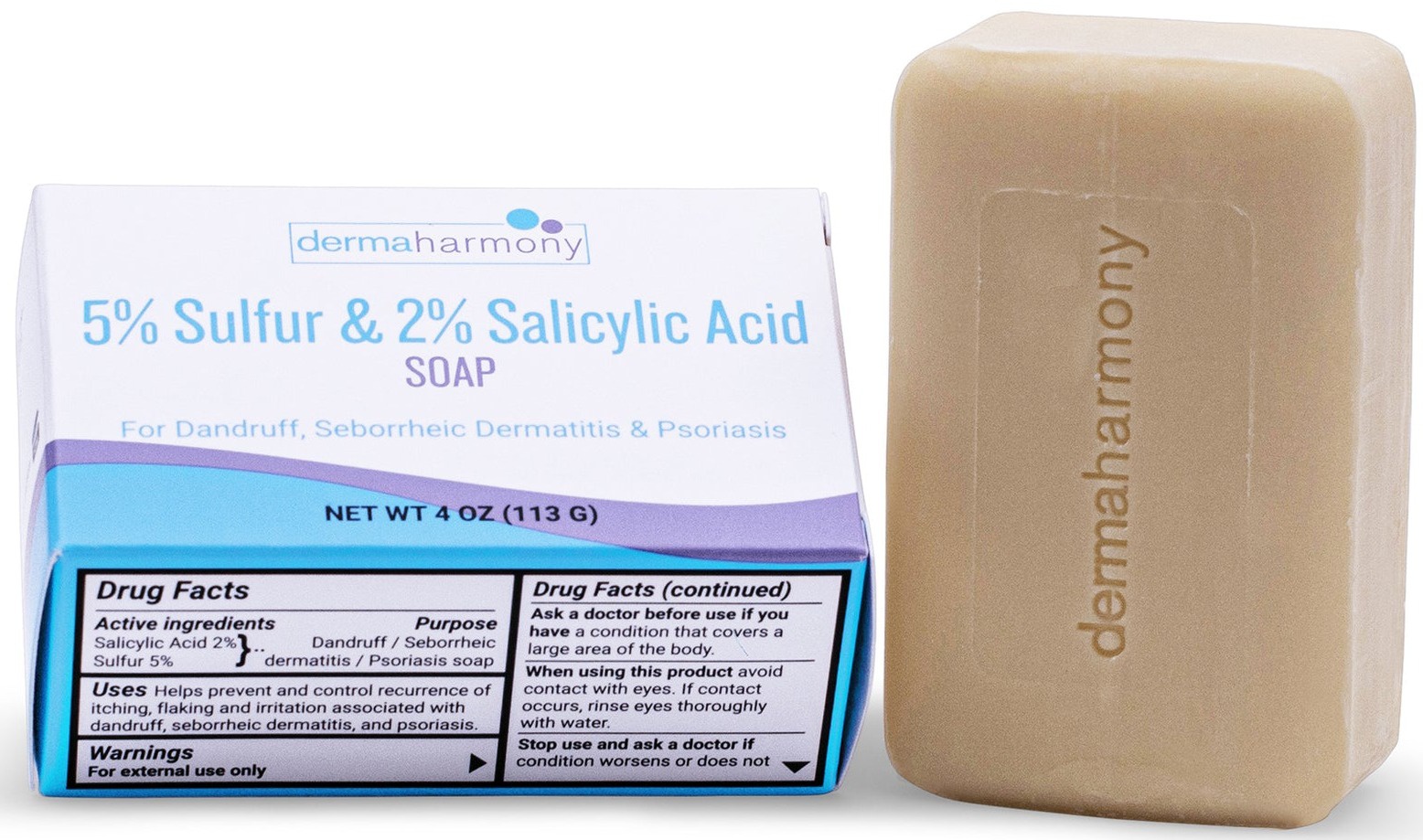 Dermaharmony 5% Sulfur 2% Salicylic Acid Bar Soap