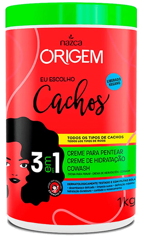 Origem Nazca Eu Escolho Cachos Creme 3 Em 1