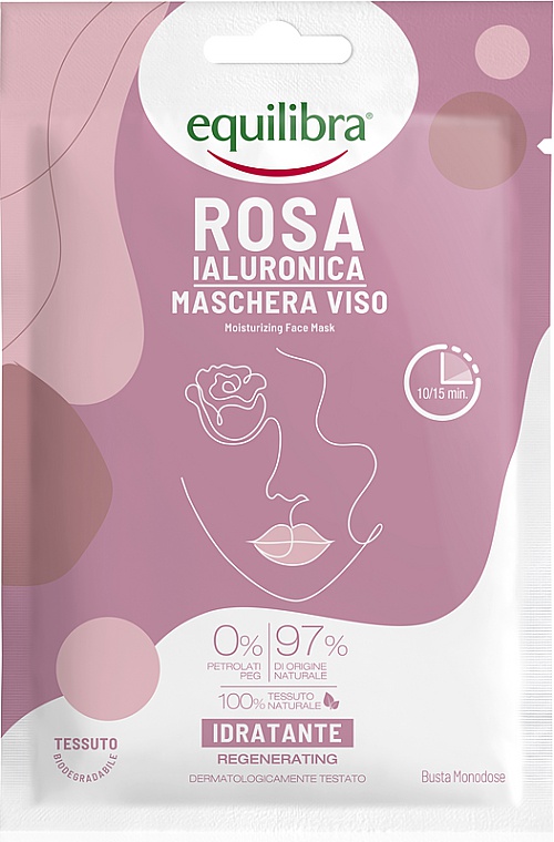 Equilibra Rosa Ialuronica Moisturizing Face Mask