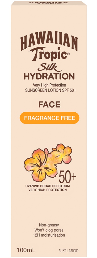 Hawaiian Tropic Silk Hydration Sunscreen Lotion SPF 50+ Face Fragrance Free