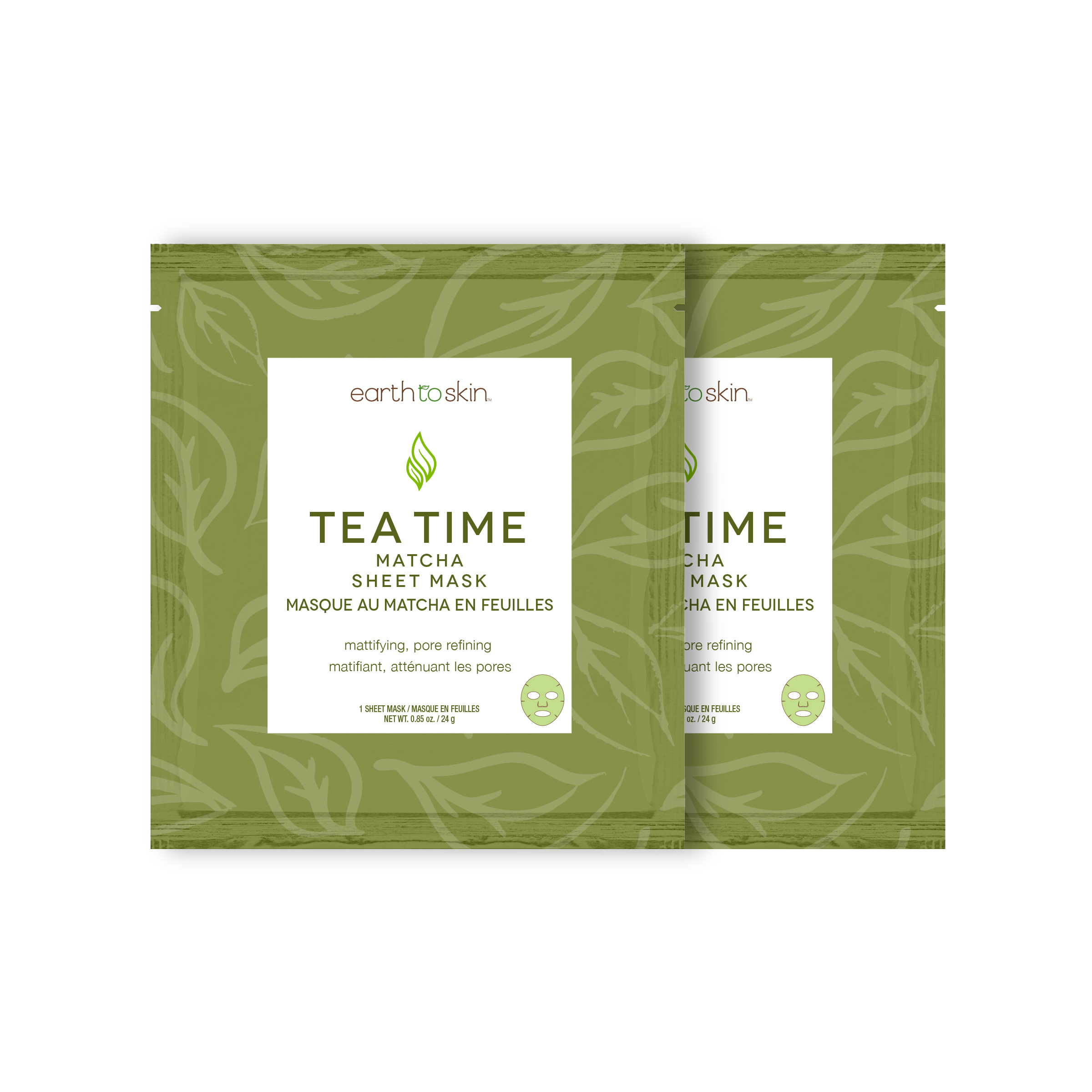 Earth To Skin Tea Time Matcha Sheet Mask