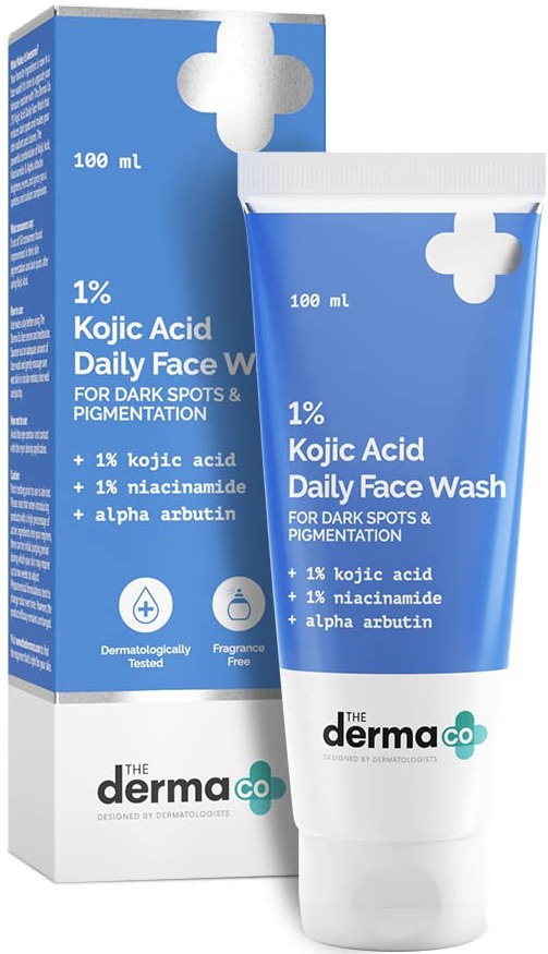The derma CO 1% Kojic Acid With Niacinamide & Alpha Arbutin For Dark Spot And Pigmentation Fash Wash