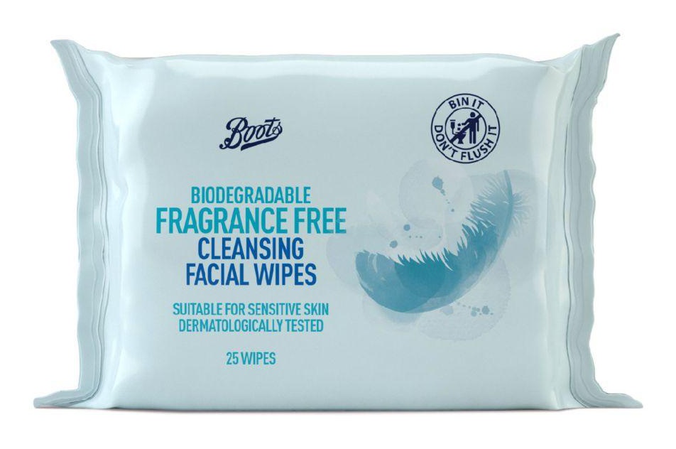 Boots Biodegradable Fragrance Free Cleansing Wipes