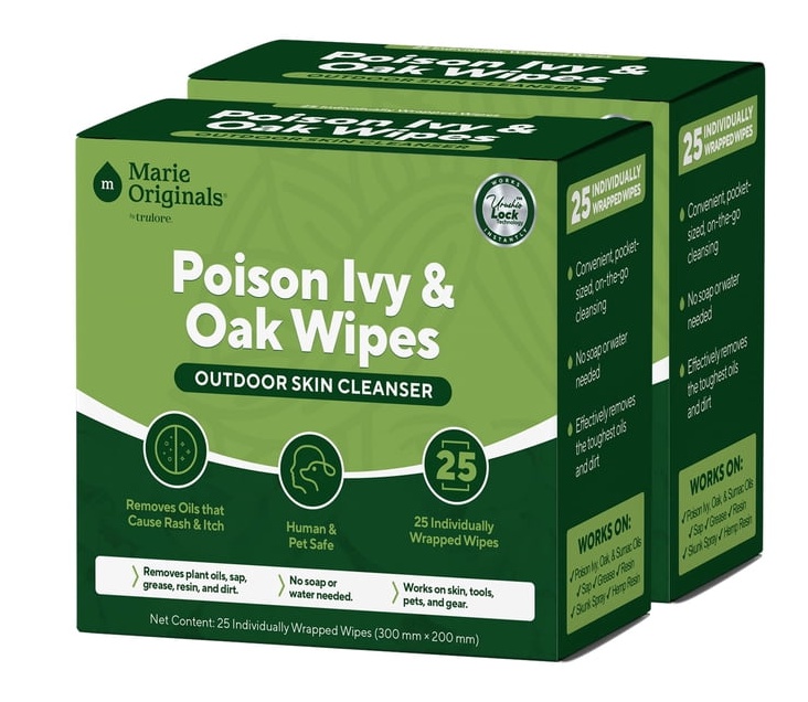 Marie Originals Poison Ivy & Oak Wipes Outdoor Skin Cleanser