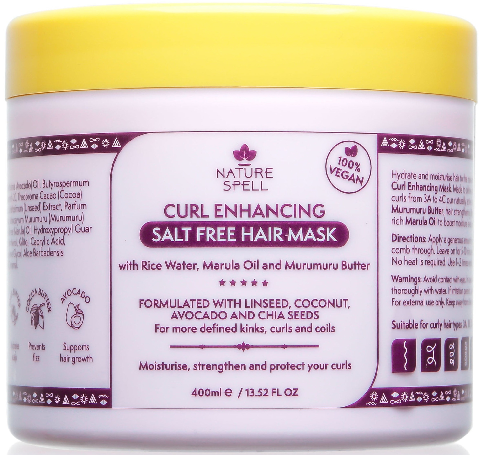 NATURE SPELL Curl Enhancing Salt Free Hair Mask