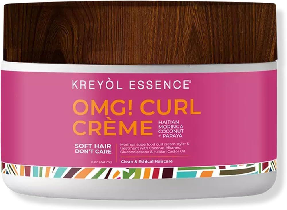 Kreyol Essence Soft Hair, Don't Care Haitian Moringa Oil Omg Curl Crème
