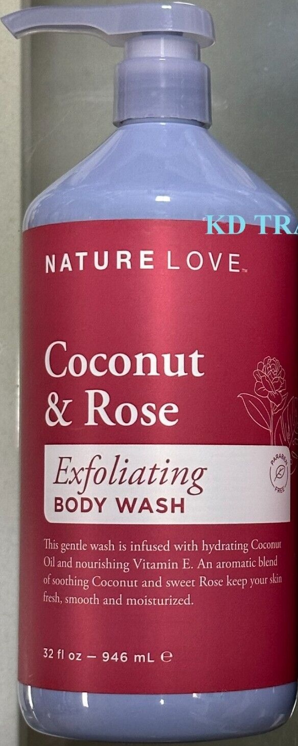 Nature Love Coconut Rose Exfoliating Body Wash