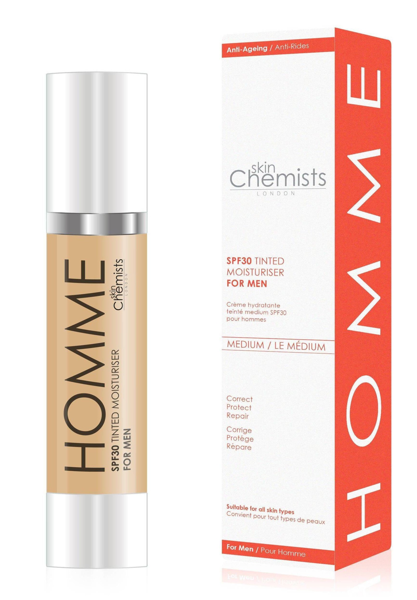 Skin Chemists Homme SPF30 Tinted Moisturiser