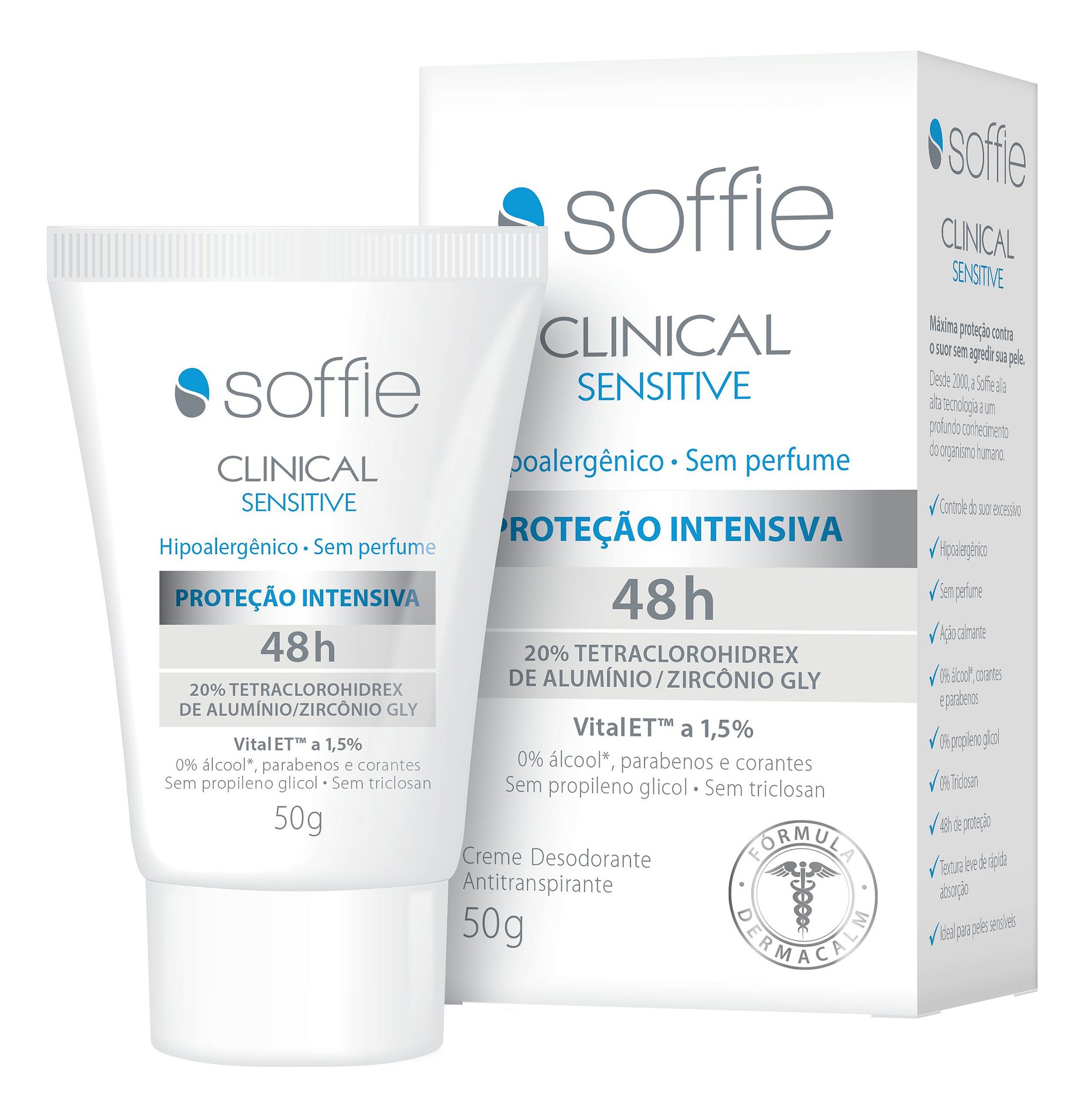 Soffie Desodorante Antitranspirante Clinical 48h - Sensitive