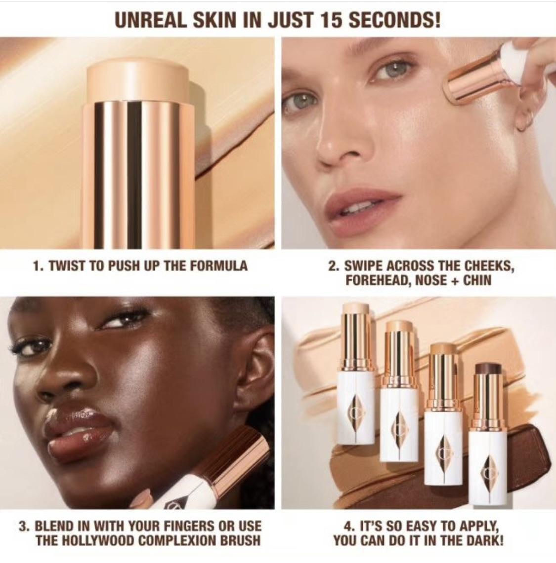 Charlotte Tilbury Unreal Skin Sheer Glow Tint Hydrating Foundation Stick