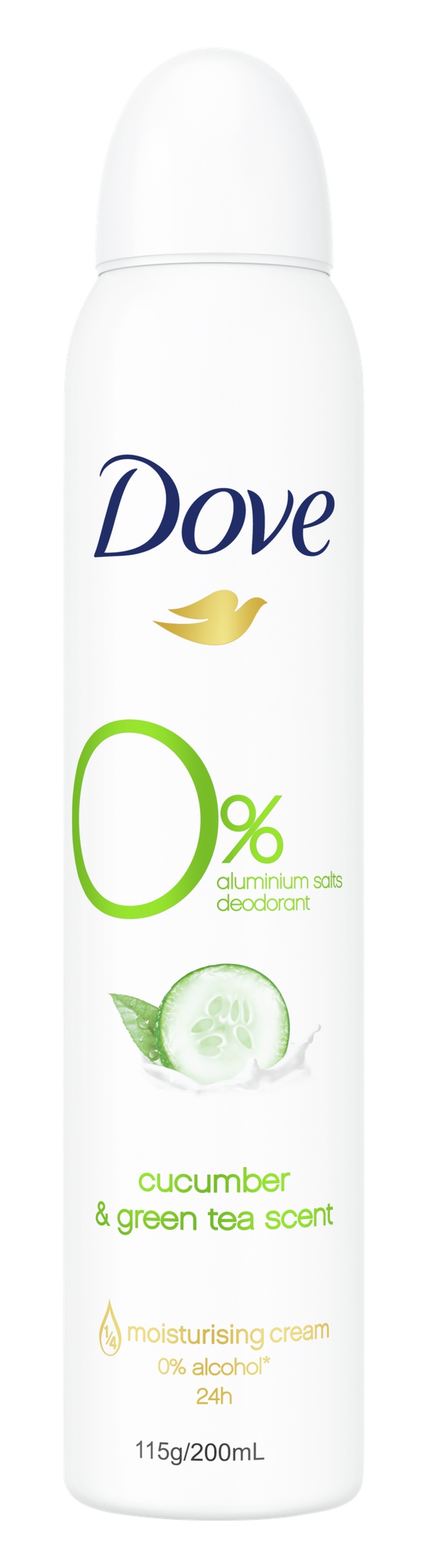 Dove 0% Aluminum Salts Deodorant Spray (cucumber & Green Tea Scent)