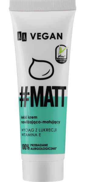 AA Vegan #Matt Moisturising And Mattifying Light Cream