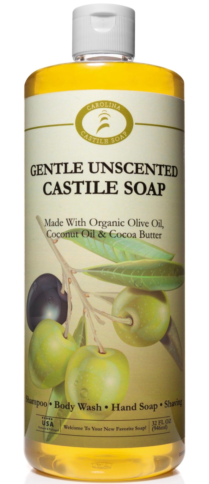 Carolina Castile Soap Gentle Unscented Castile Soap