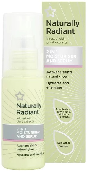 Superdrug Naturally Radiant 2 In 1 Moisturiser & Serum