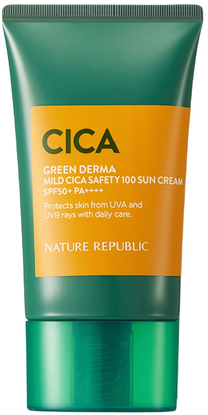 Nature Republic Green Derma Mild Cica Safety100 Sun Cream SPF50+/PA++++