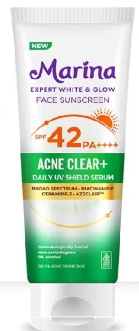 Marina Expert White & Glow Daily UV Shield Face Sunscreen - Acne Clear+