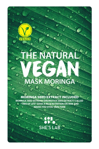 She's Lab The Natural Vegan Moringa Sheet Mask
