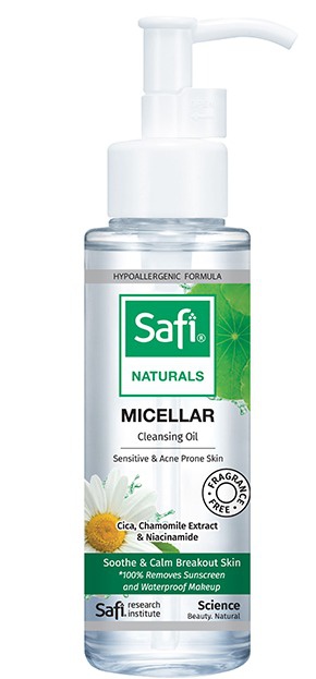 Safi Naturals Micellar Cleansing Oil Sensitive And Acne Prone (cica, Chamomile And Niacinamide)