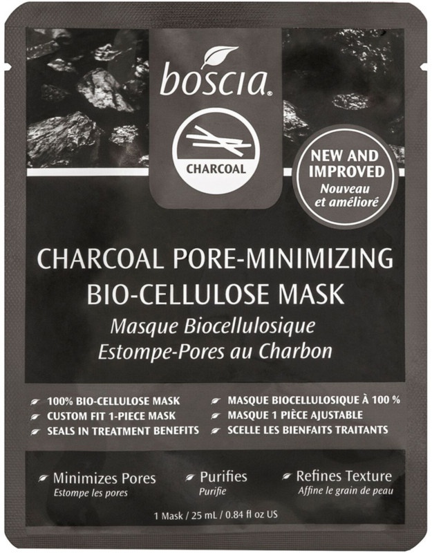 BOSCIA Charcoal Pore-Minimizing Bio-Cellulose Mask