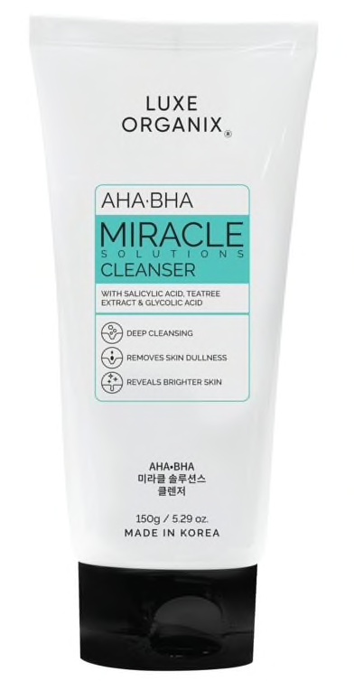 Luxe Organix Miracle Solutions Aha/Bha Gel Cleanser ingredients (Explained)