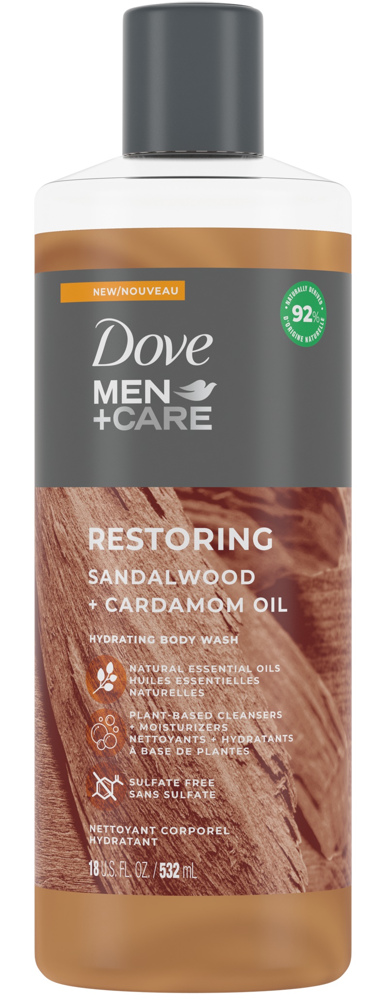 Dove Men+care Sandalwood + Cardamom Oil Body Wash