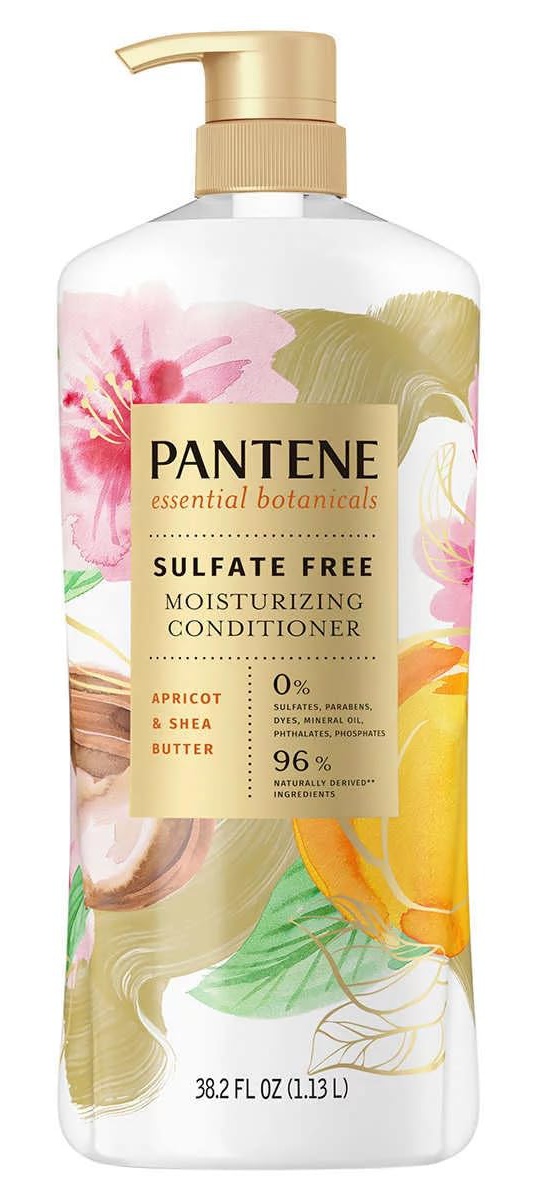 Pantene Sulfate Free Moisturizing Shampoo, Apricot And Shea Butter, Essential Botanicals