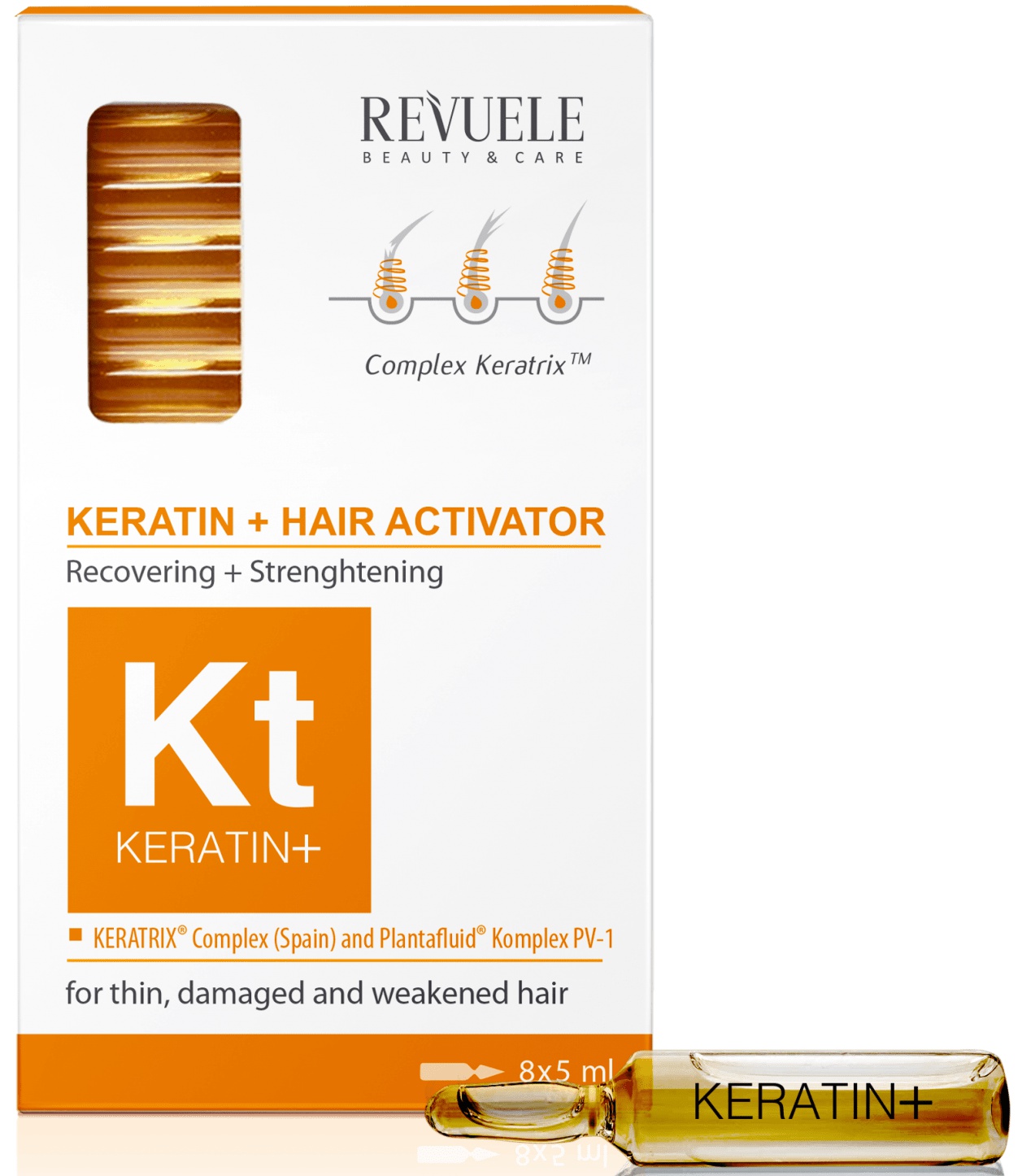 Revuele Keratin+ Hair Activator Ampoules