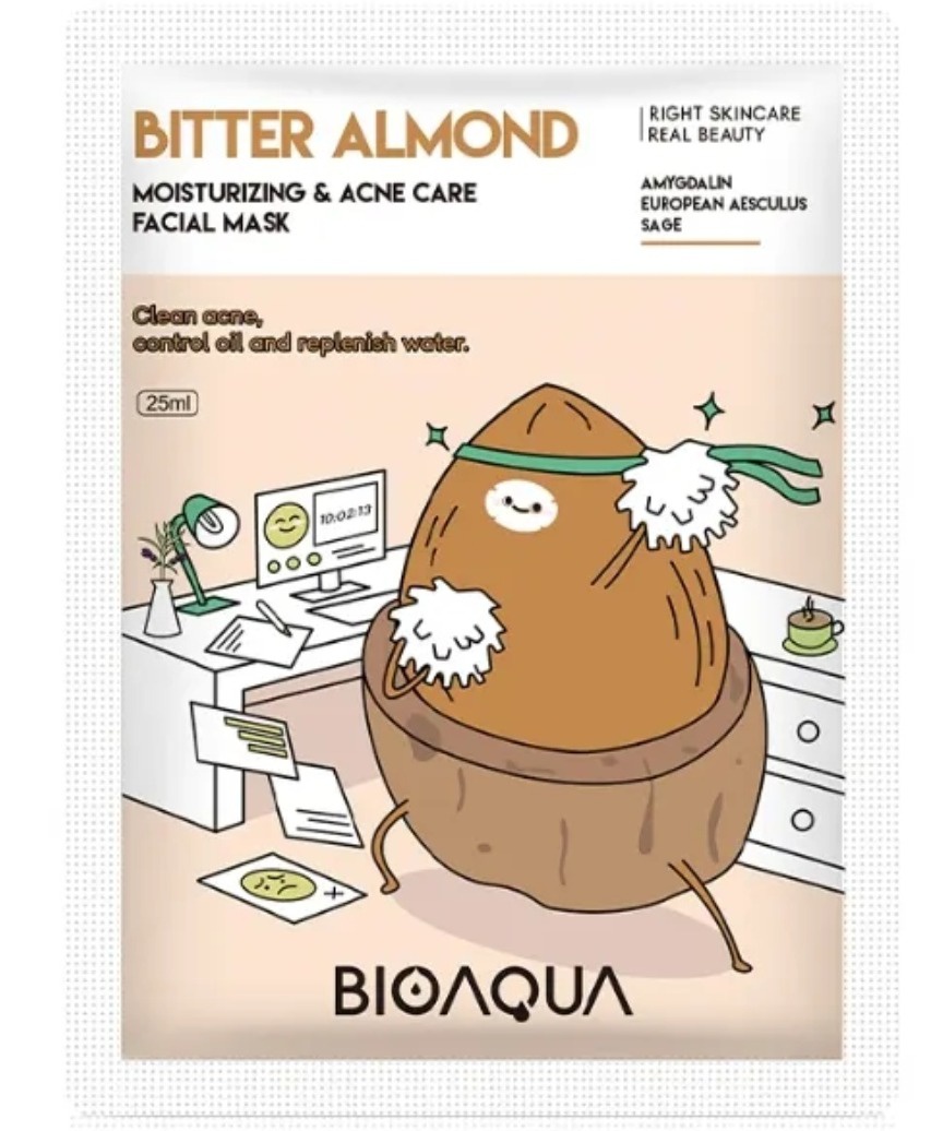 BioAqua Bitter Almond Moisturizing & Acne Care Facial Mask