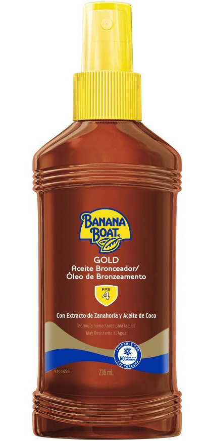 Banana Boat Gold Aceite bronceador con Extracto de zanahoria y Aceite de coco