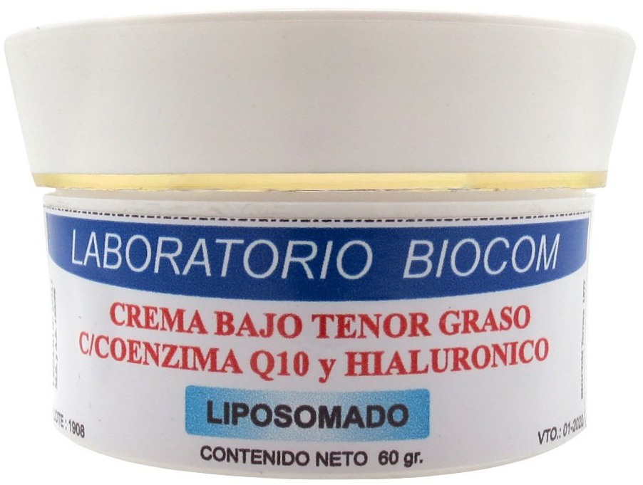 Biocom Crema Bajo Tenor Graso C/coenzima Q10 Y Hialurónico. Liposomado