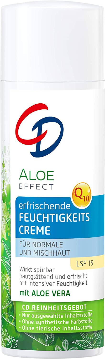 CD Aloe Effect Moisturising Day Cream With Q10 & Aloe Vera Spf 15