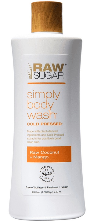 Raw Sugar Simply Body Wash - Mindful & Clean, Raw Coconut & Mango