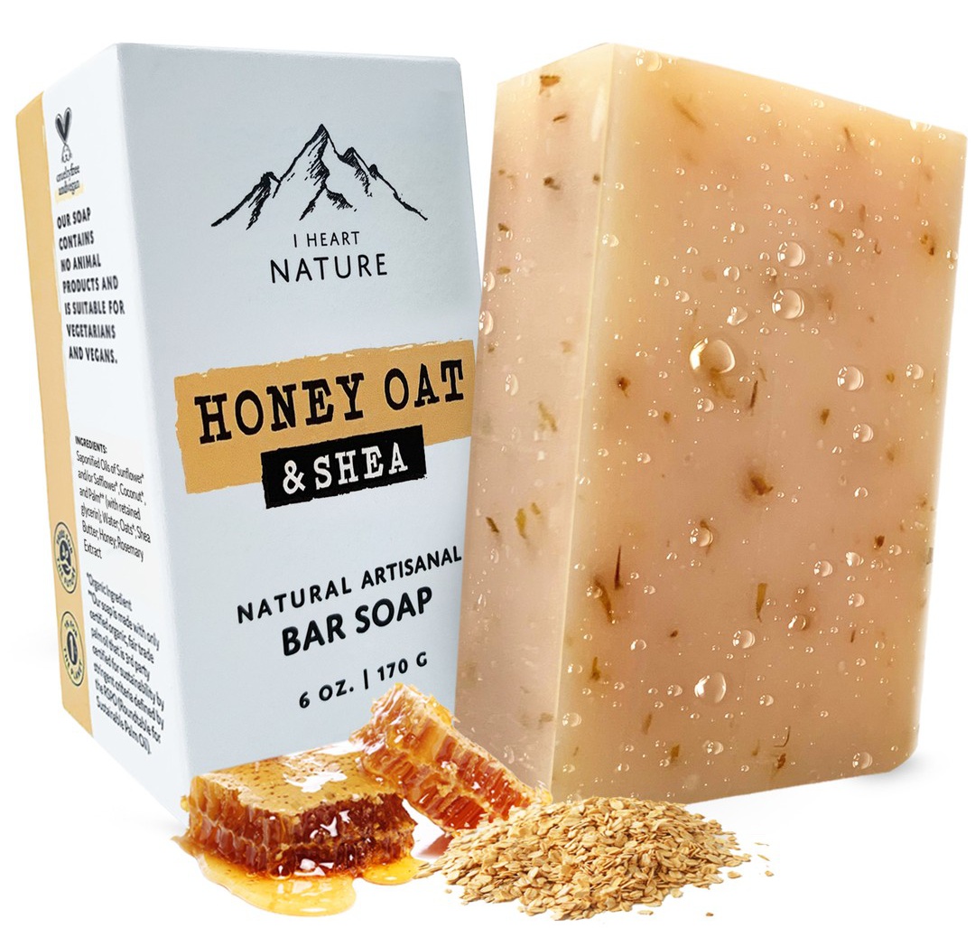 iHeart Nature Honey Oat & Shea Butter Soap