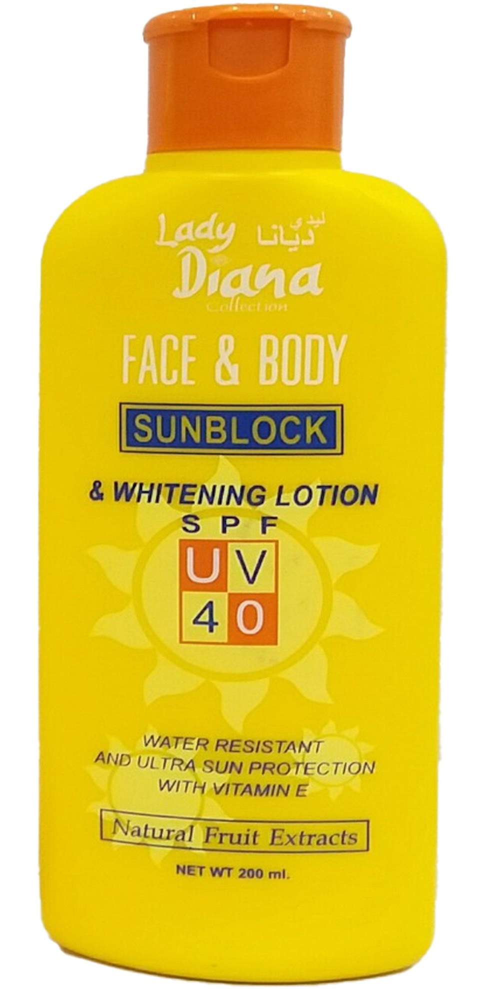 Lady Diana Collection Face & Body Sunblock & Whitening Lotion SPF 40