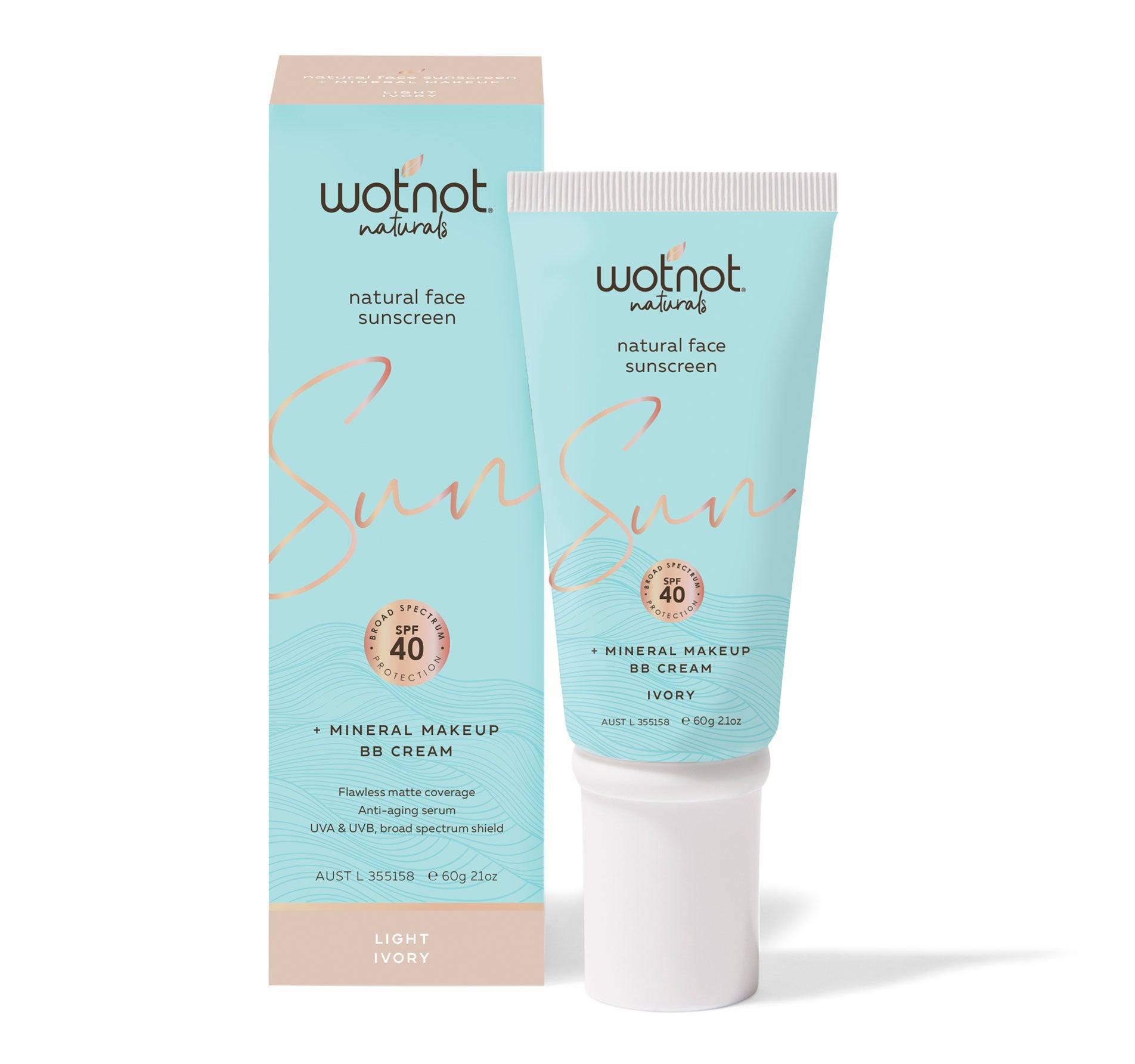 WOTNOT NATURALS Face Sunscreen BB Cream SPF 40+