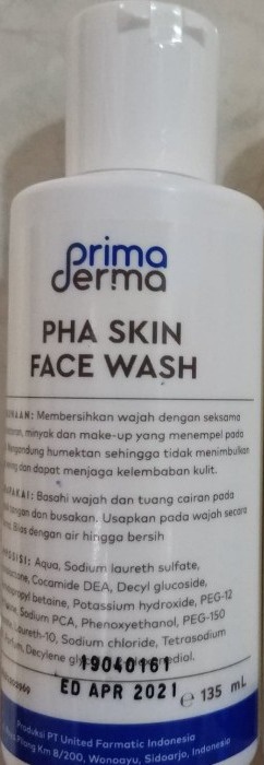 Primaderma PHA Skin Face Wash