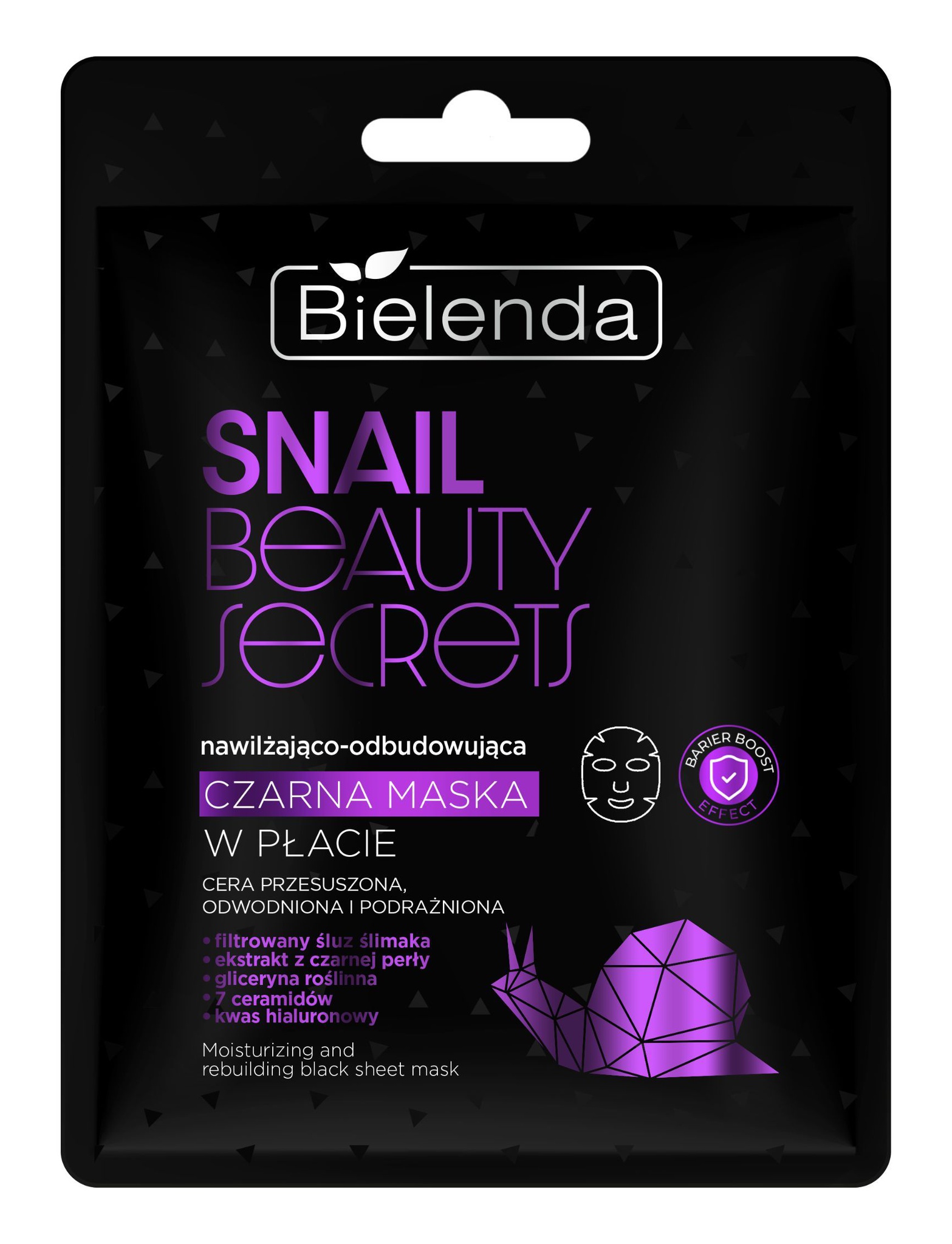 Bielenda Snail Beauty Secrets Moisturizing And Rebuilding Black Sheet Mask