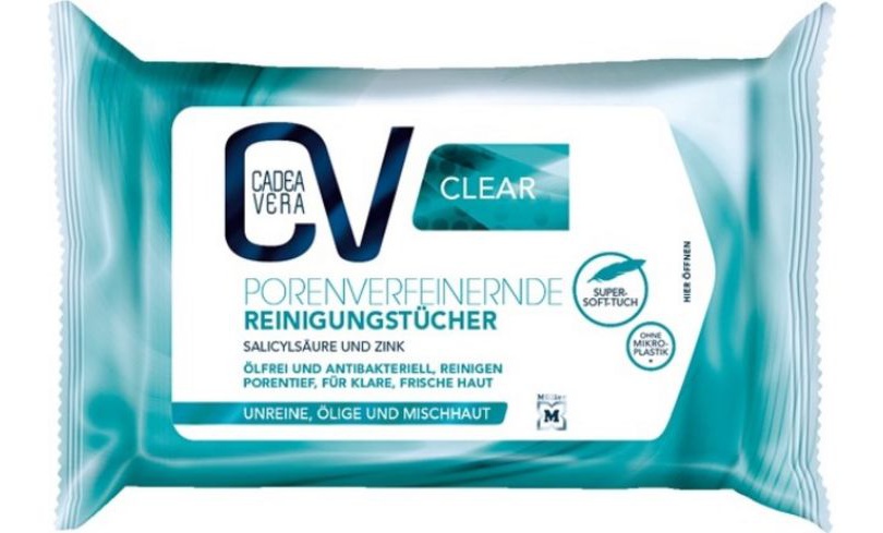 CadeaVera CV Clear Porenverfeinernde Reinigungstücher