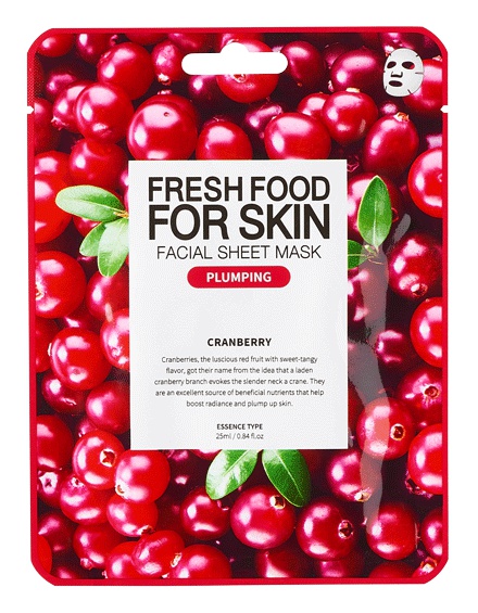 Farm Skin Fresh Food For Skin Facial Sheet Mask Cranberry:Plumping