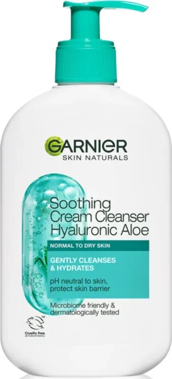 Garnier Skin Naturals Soothing Cream Cleanser Hyaluronic Aloe