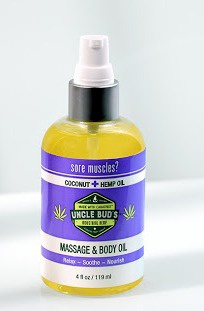 Uncle Bud's Hemp Massage & Body Oil