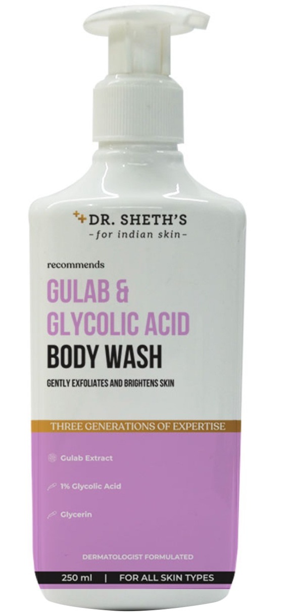 Dr Sheth Glycolic And Gulab Body Wash