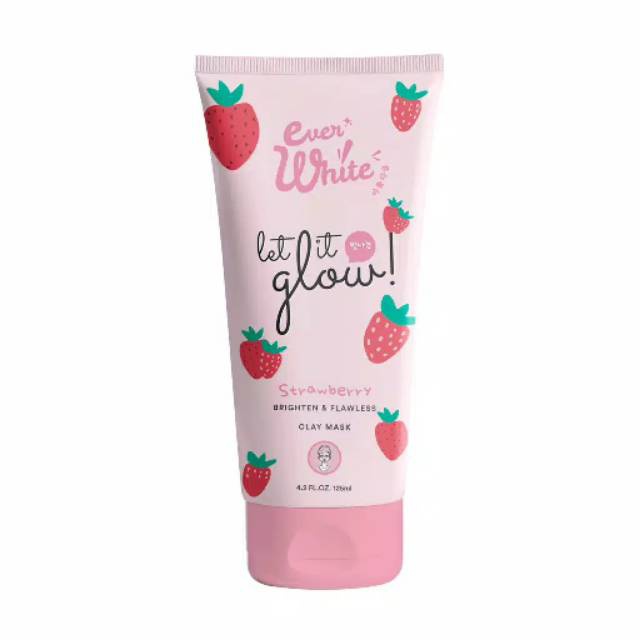 Ever White Let It Glow Strawberry Clay Mask