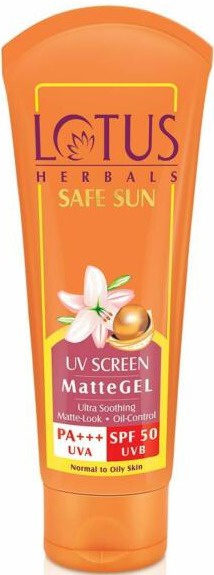 Lotus Herbals Safe Sun UV Screen Matte Gel (reformulated)